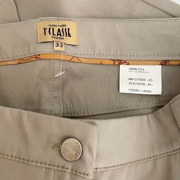 NWOT Alviero Martini | 1a Classe Khaki Pants Designer Straight Leg - Picture 7 of 8